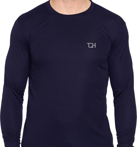 Image of TQH Full Sleeve T Shirt for Men | Pack of 2 T-Shirt for Man Full Sleeve | Gym Workout | Men's Tshirts | Slim Fit Polyester Round Neck Solid Sports T-Shirts for Running Training Casual Wear
