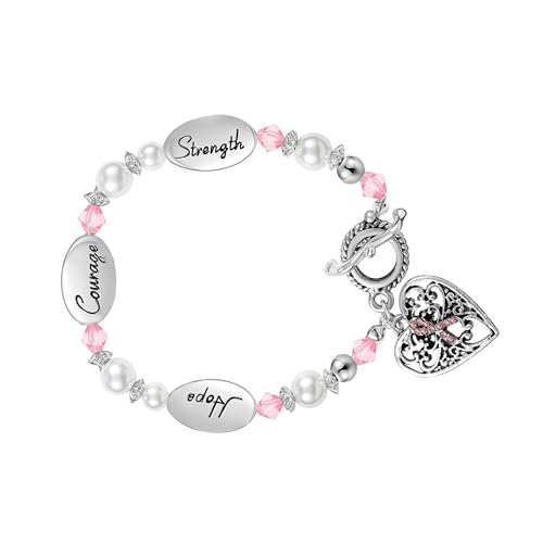 Breast Cancer Awareness Pink Ribbon Bracelets for Fundraising, Charity Walks, and Gifts - Perfect for Breast Cancer Awareness Month