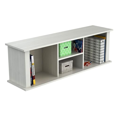 Inval America Inval Laura Collection Wall Mounted Hutch, 14.94 high x 47 wide x 11.81 inches deep, Washed Oak