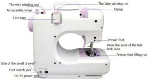 Multifunction Electric Overlock Sewing Machine Household Sewing Tool 8 Stitches