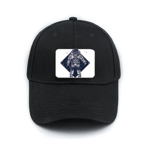 Casquette astronaute noire ajustable style universe art pour vos sorties urbaines