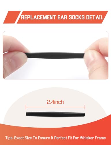 Image of Bwake Replacement Earsocks for Oakley Whisker /Square Whisker /Big Square Wire /Square Wire 2.0 Sunglasses - Black