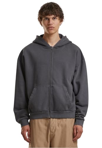 Sweat-shirt à capuche homme Build Your Brand By295 vintage heavy zip noir
