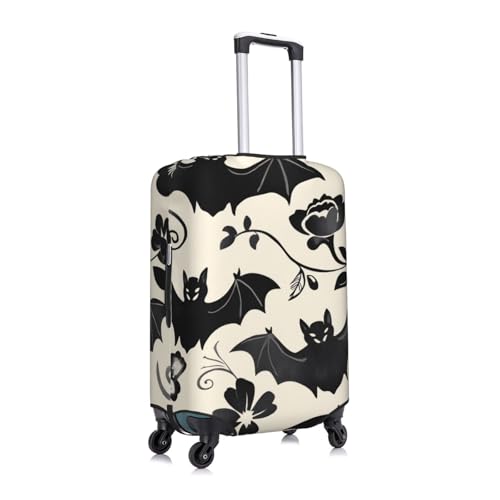 Bat Floral Halloween Luggage Cover Elastic Washable Protector Anti-Scratch Travel Suitcase Covers With Concealed Zipper For 18-32 Inch Luggage X-Large3