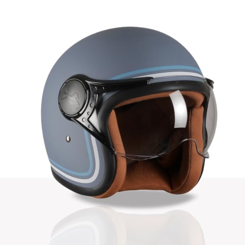 Image of TVS MissFit Women's Open Face Helmet | Lightweight Shell | Pastel Colors Designed Exclusively for Women | Extreme Comfort Fit for Girls | Clear Visor | DOT & ISI Certified