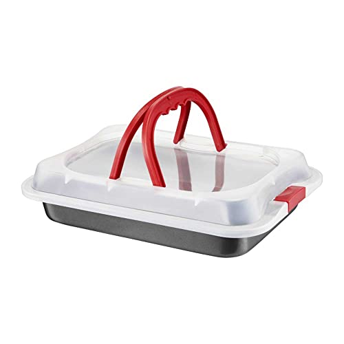 AMBITION Backblech 3in1 mit Transporthaube Kuchen Transportbox Backform zum...