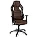 hjh OFFICE 621880 Chefsessel Vintage IV Kunstleder Braun/Schwarz Gaming Stuhl mit hoher Rückenlehne