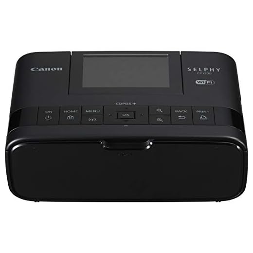 Canon Impressora fotográfica compacta sem fio Selphy CP1300 com impressão de dispositivo AirPrint e Mopria, preta (2234C001)