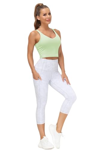 Image of THE GYM PEOPLE Womens' Sports Bra Longline Wirefree Padded with Medium Support