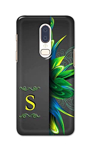 Image of Name II Initial II Letter Alphabet S Hard Back Case Cover for OnePlus 6 Back Cover -(J5) VNS2222