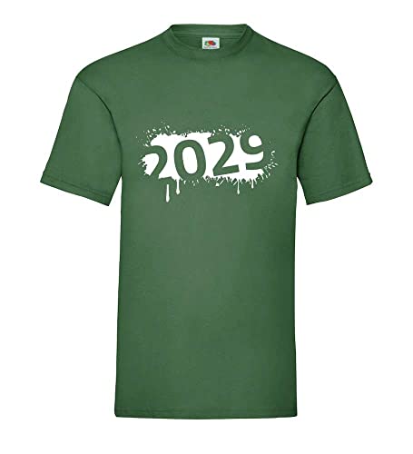 T-shirt pour homme vert bouteille XXXL anti-serrage coupe droite