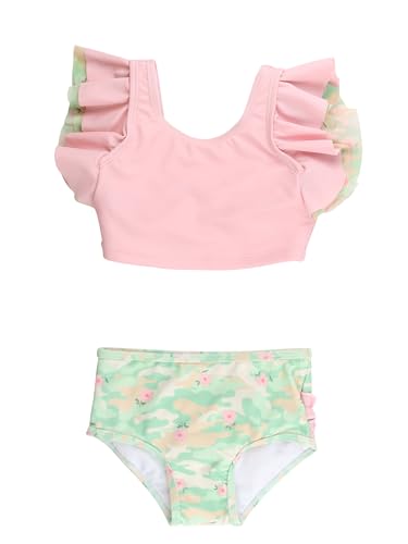 Image of RuffleButts Baby /Toddler Girls UPF50+ Waterfall Tankini Two Piece Swimsuit