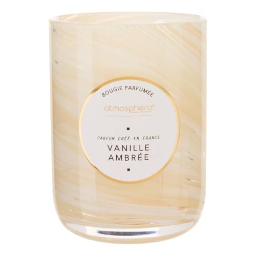 Atmosphera - Bougie parfumée 275g wavy vanille ambrée