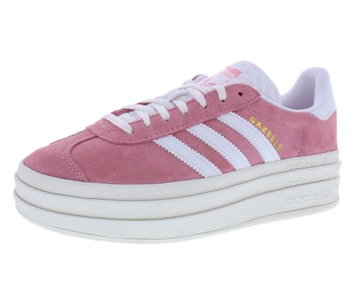 adidas Originals Women's Gazelle Bold Shoes, Super Pop/Cloud White/Core White, US 10 W
