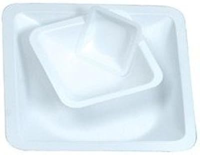 Heathrow Scientific HS1420BB, Gravity White Medium Square Weigh Boat (5 Packs of 500 pcs)