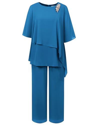 Hanna Nikole conjunto elegante para mujer, talla grande, traje de cóctel y pantalones festivos