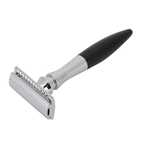 ZJchao Retro de Doble Acero Inoxidable de Acero Inoxidable Manual para Afeitar el Cuerpo (BLACK)