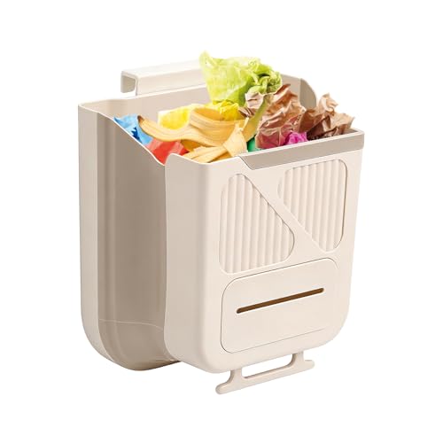 Generico Cubo de basura colgante - Cubo de basura plegable para cocina, contenedor de basura compacto | Solución de almacenamiento plegable portátil para la gestión de la limpieza de la oficina, del