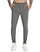 Wayleb Pantaloni Sportivi Uomo Cotone Pantaloni da Jogging Leggeri Pantaloni Fitness da Tuta Elastica Lunghi Tinta Unita Traspirante con Tasca e Coulisse