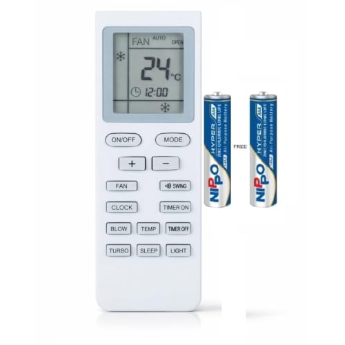 Image of 7-SAT Compatible with Voltas Ac Remote Control, Replacement Remote for Voltas Ac Remote Original (Come with 2 AAA Batteries)