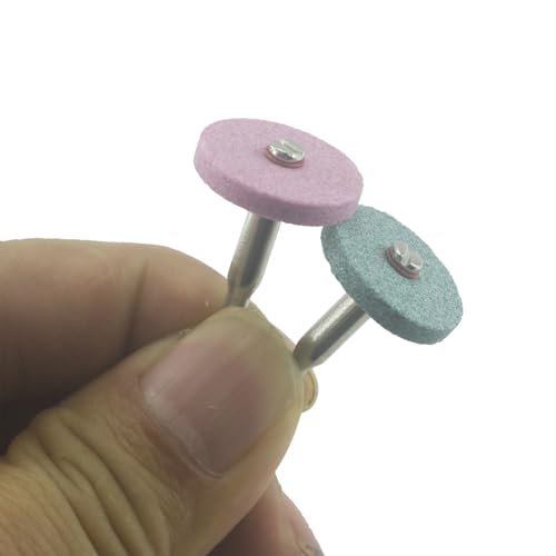 Luo ke 20 Pcs Grinding Stone Sanding Wheels - 1/8 Inch Shank Quickly Change Abrasive Stone Mounted Grinding Sharpening Wheel for Dremel Rotary Tool - Thumbnail 3