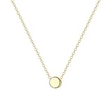 Zeffy Bonito collar de corazón chapado en oro de 18 quilates y plata con colgante de corazón pequeño, collar de cadena de corazón dorado para mujer, joyería de oro delicada, regalo del día de San