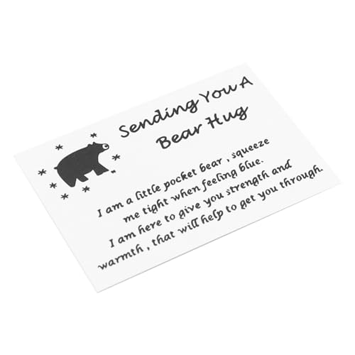 Tiardey A Little Pocket Bear Hug, Sending You Cute Hug, Pocket Bears Hug Token Card - Image 4
