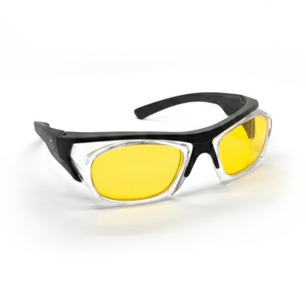Image of THUNDERSTORM Safety Goggles Eye Protection Anti Pollution Eyewear For Multipurpose Riding Motorcycle Cycling Scratch Resistant UV Protected Glasses for Men & Women (Matte Black with Yellow Lens)