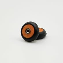 TAILWHIP Bearings Wheels - Ultimate Control and Smooth Ride, Set of 2 for Finger Scooter, Durable Material with Silicone Tyres, Tan-Black