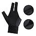 Aruicheng Pool Glove Left Hand Billiards Glove Three Finger Pool Cue Gloves Breathable Elastic Billiard Glove Billiard Accessories Sport Glove for Women or Men, Black