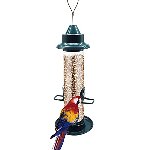 Guanweun Vogelvoeder Opknoping Wild Bird Seed Feeder voor Mix Zaad Mengt Alle Plastic Anti-Water Kleine Vogelvoeder voor… - Afbeelding 7