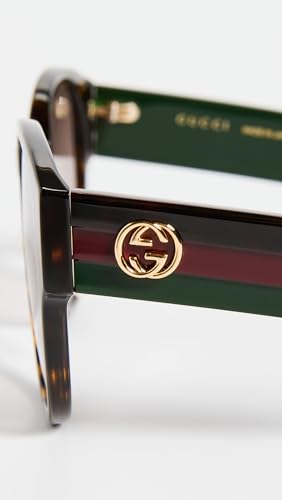 Gucci Women's Web Studi Panthos Sunglasses, Havana-Havana-Brown, One Size3