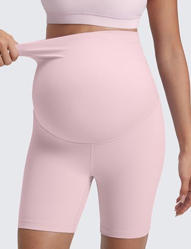 Image of CRZ YOGA Maternity Biker Shorts 6 inch | Butterluxe, Extremely Soft, Gentle Compression, Yoga, Super High Rise, U-shaped Belly, Pregnancy and Postpartum