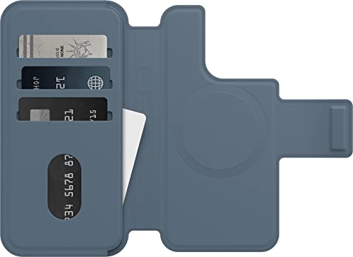 Image of OtterBox Detachable Folio Wallet (Case Sold Separately) for MagSafe - iPhone 15 Pro and iPhone 14 Pro - BLUETIFUL (Blue)
