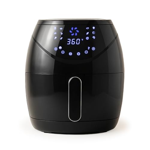 Air Fryer 6.5 Qt Extra Hot Air Fryer For Crispy Cooking Bake Roast Nonstick High Gloss Black Finish Perfect For Healthy Meals Kitchen Appliance