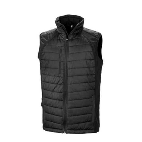 Result Black Compass Softshell Gilet, Black/Black, X-Large. R238X