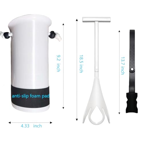 Sock Aid Kit for Elderly & Disabled with Long Shoe Horn - Easy On/Off Assistive Device, Eliminates Bending Over for Daily Dressing (White)