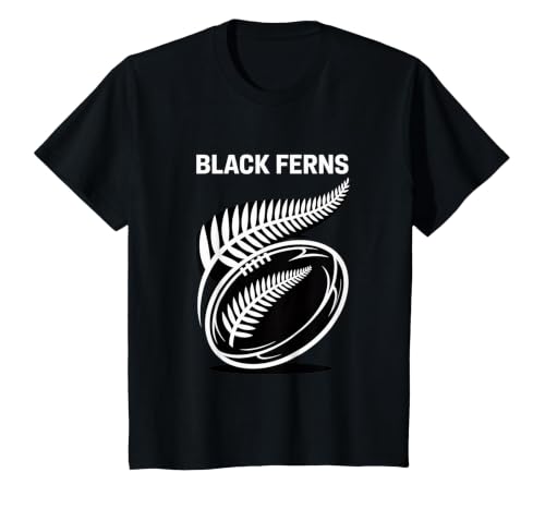 New Zealand Rugby Womens Rugby Black Ferns Men T-Shirt, Youth, Black, 2T