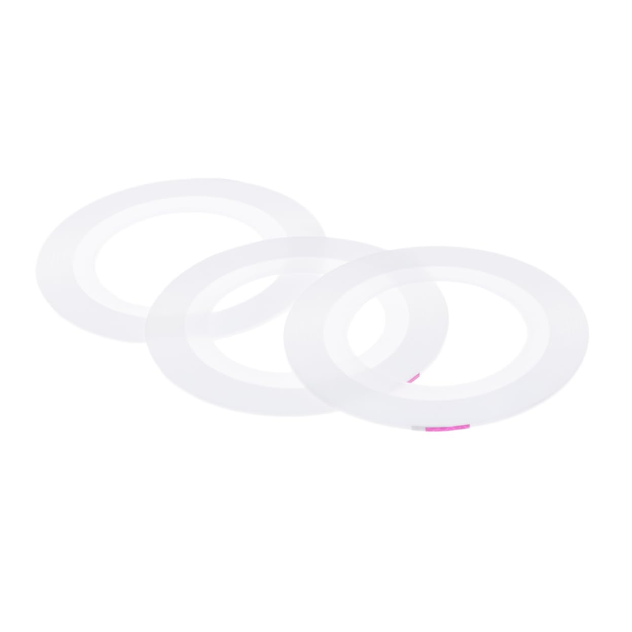 Mikinona 3pièces Rubans Autocollants Ligne Ongle Brillants Couleurs Métallisées Diy Manucure Pédicure Blanc