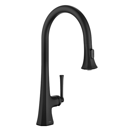 KRAUS Savan 2-Function Single Handle Pull Down Kitchen Faucet in Matte Black, KPF-4104MB