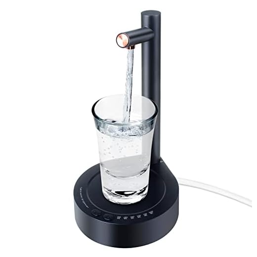 Desktop Water Bottle Dispenser, Keweis Portable Electric Water Bottle Pump for 5 Gallon & Universal Bottles, USB Charging Automatic Drinking Water Dispenser Water Jug Pump for Home, Office, Outdoor