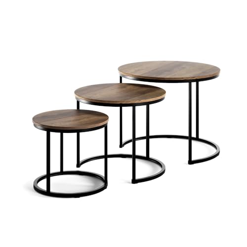 Vicco Couchtisch-Set Montreal, Holz, 55 x 55 cm 3 Teile