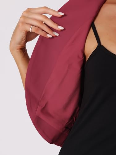 Image of Allegra K Short Sleeve Blazers for Women's Business Casual Open Front Work Cropped Shrug Jacket