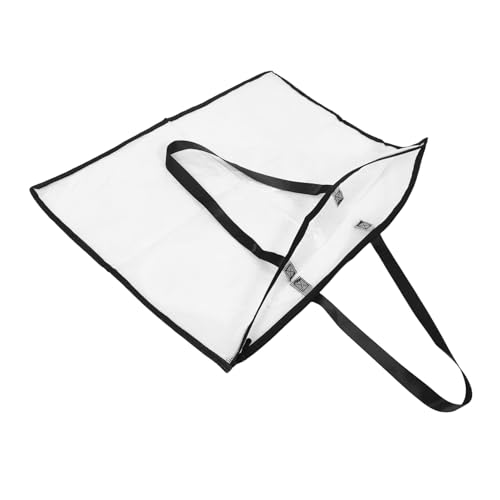 Cabilock クリアジッパー付き作品集包 ハンドル付きアートワークオーガナイザー ポスター絵画収納バッグ 学生 アーティスト用多機能収納ケ