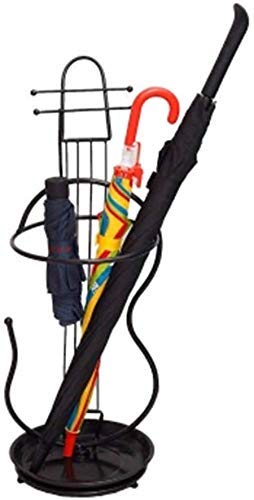 Porte parapluie anti-goutte avec bac de vidange au sol en métal