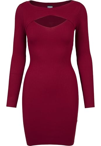 Urban Classics Ladies Cut out Dress Vestido, Rojo (Borgoña 606), M para Mujer