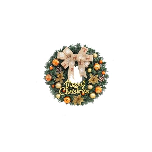 Couronne de noël suspendue : lot de 2 décorations d'extérieur pour sublimer votre porche
