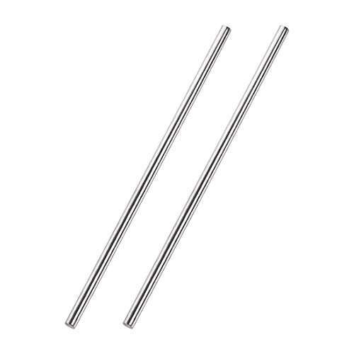 Image of uxcell 5mm x 250mm 304 Stainless Steel Solid Round Rod for DIY Craft - 2pcs