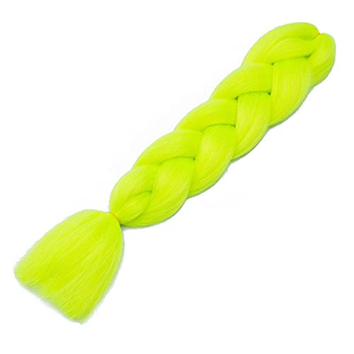 Colorfulpanda 3ps/pack 24inch Box Braid Hair Extensions,Synthetic Jumbo Braid Hair Extension Afro African Hair Extensions for Braiding Crochet Twist Hair,Bright Green - Image 4