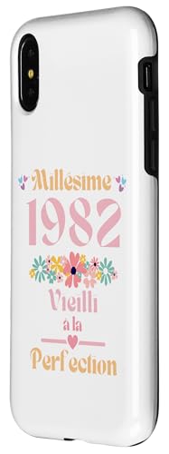 44 ans femme 1982 idée cadeau anniversaire Humour drôle Coque pour iPhone X/XS – vue 2